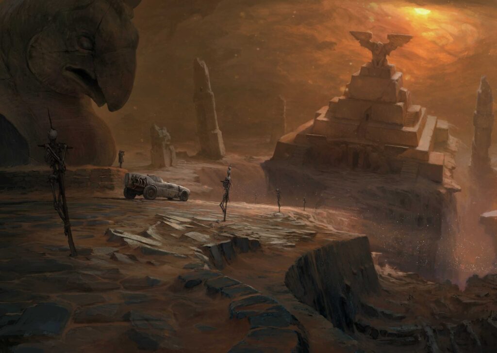 The ruins of Nineveh Novus are a scorched and shattered landscape, the heights of its once majestic temple all that remains above the shifting sands.